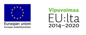 Logo: Euroopan unioni - Euroopan kehitysrahasto. Logo: Vipuvoimaa EU:lta 2014-2020
